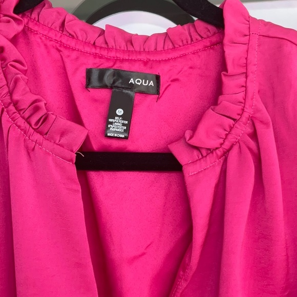 Bloomingdale’s Aqua Belted Maxi Dress EUC - Picture 5 of 7